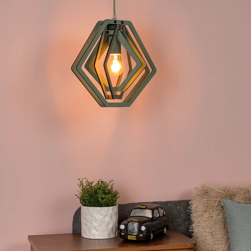 Lucide MAURO - Suspension Chambres d'enfant - 1xE27 - Vert - ambiance 1